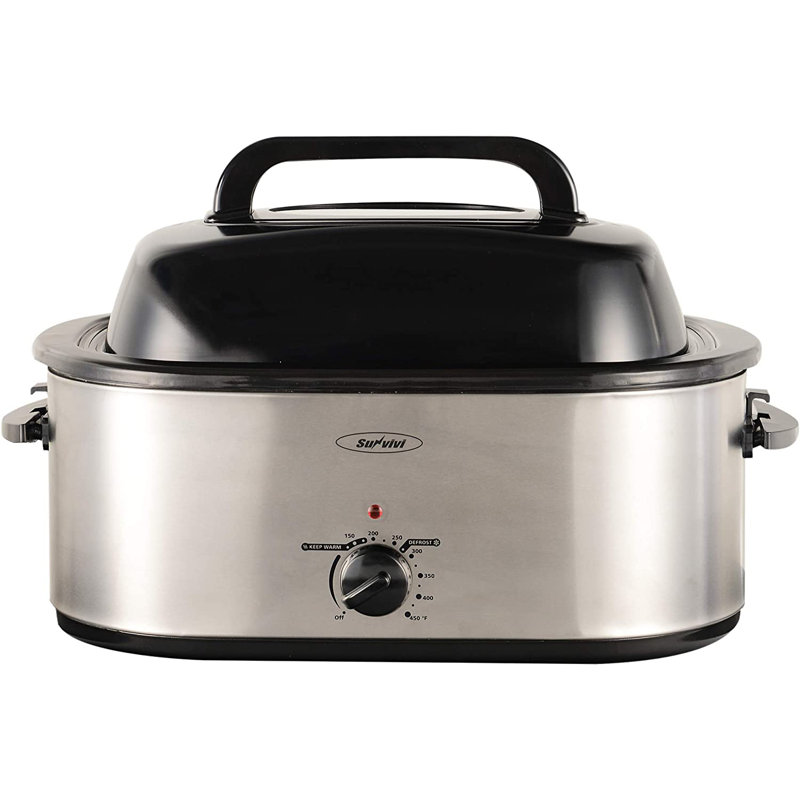 Green4ever 22QT Roaster Oven, Electric Turkey Roaster Oven With Visible